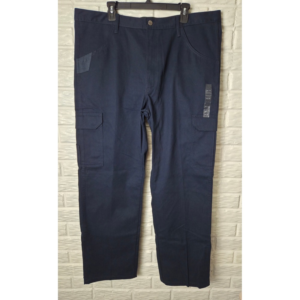 WRANGLER Workwear Cargo pants Men's size 40 x 32 Blue Relaxed Fit Durable NWT